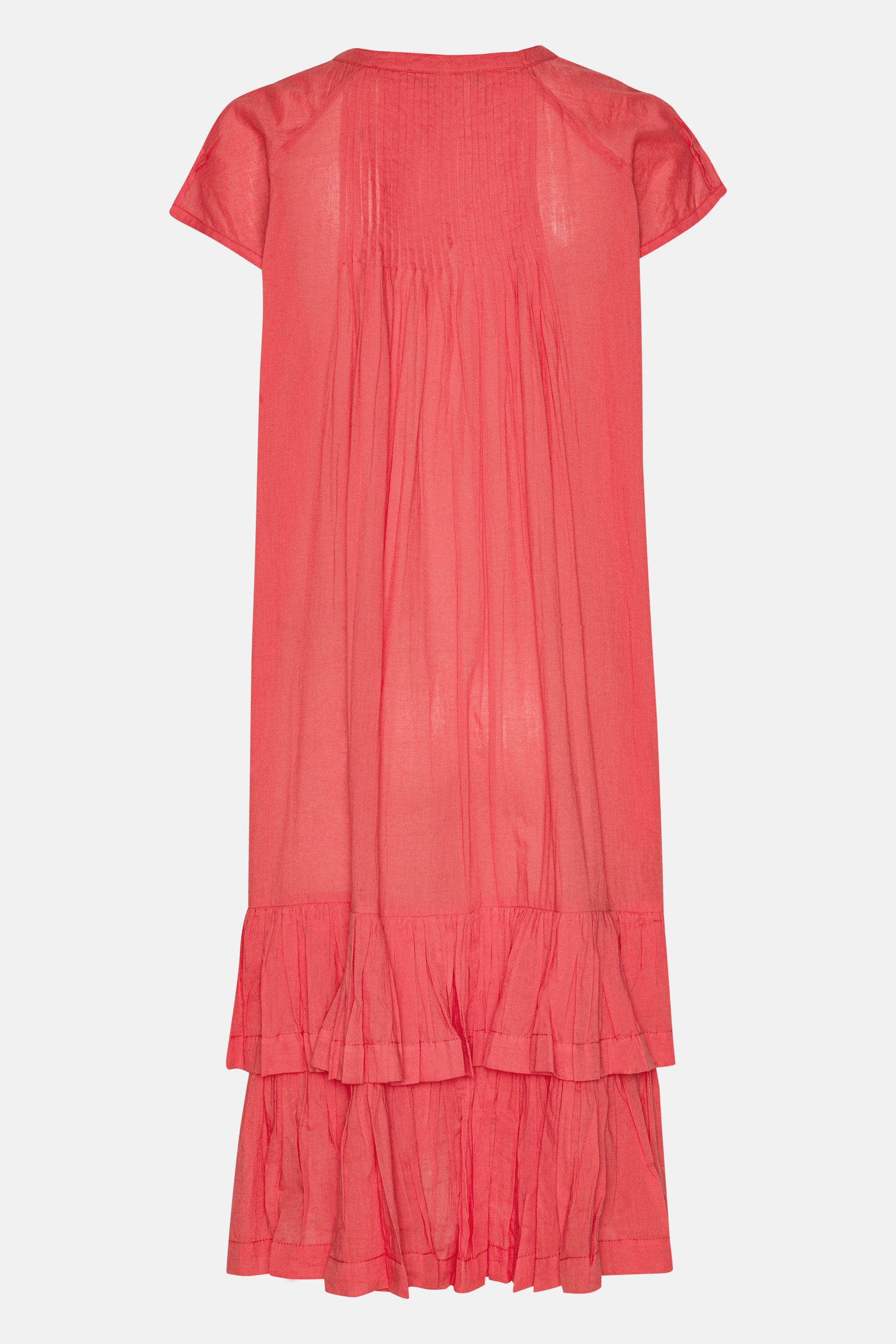 Lang Kjole med Korte Ermer - Spiced Coral